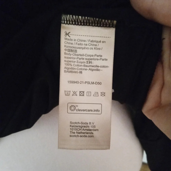 Scotch & Soda Black Ruffle High Neck Blouse Keyhole Back Size Medium - Picture 10 of 11